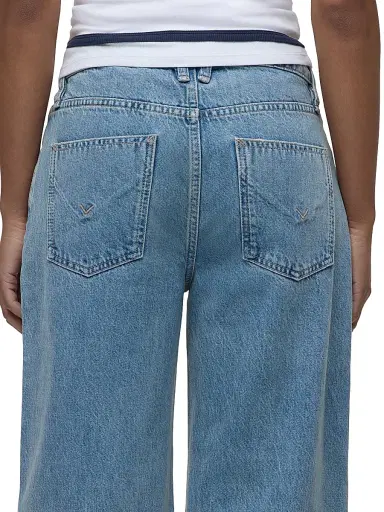 Hudson Jeans Women's Rylee Low-Rise Wide-Leg Jeans - Double Take - Size 34 | Thumbnail 8 Hudson Jeans Women's Rylee Low-Rise Wide-Leg Jeans - Double Take - Size 34 | Thumbnail 8