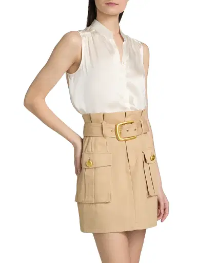 L'AGENCE Women's Phoebe Silk Sleeveless Blouse - | Thumbnail 4 L'AGENCE Women's Phoebe Silk Sleeveless Blouse - | Thumbnail 4