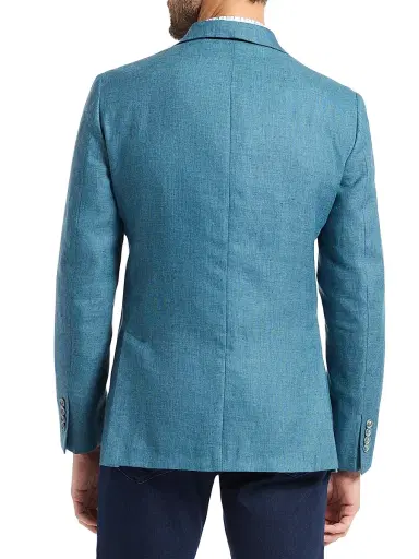 Robert Graham Men's Fawler Woven Linen-Virgin Wool Sportcoat - Light Blue | Thumbnail 5 Robert Graham Men's Fawler Woven Linen-Virgin Wool Sportcoat - Light Blue | Thumbnail 5