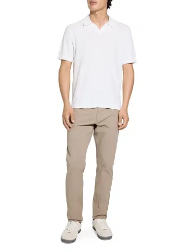 Theory Men's Brenan Textured Polo Shirt - White - Size XXL | Thumbnail 2 Theory Men's Brenan Textured Polo Shirt - White - Size XXL | Thumbnail 2