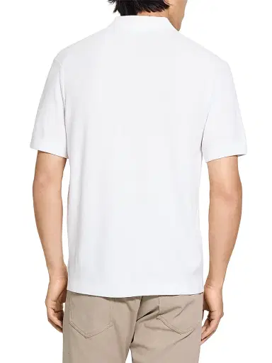 Theory Men's Brenan Textured Polo Shirt - White - Size XXL | Thumbnail 4 Theory Men's Brenan Textured Polo Shirt - White - Size XXL | Thumbnail 4
