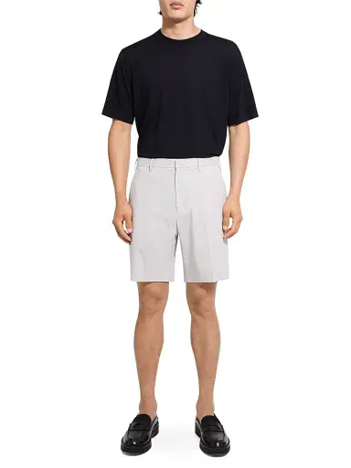 Theory Men's Solid Linen-Blend Shorts - Silver Cloud - Size 40 | Thumbnail 2 Theory Men's Solid Linen-Blend Shorts - Silver Cloud - Size 40 | Thumbnail 2