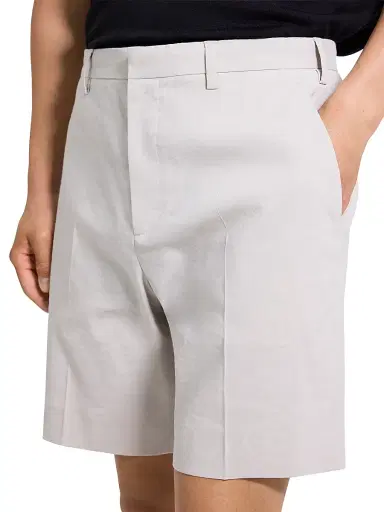 Theory Men's Solid Linen-Blend Shorts - Silver Cloud - Size 40 | Thumbnail 6 Theory Men's Solid Linen-Blend Shorts - Silver Cloud - Size 40 | Thumbnail 6