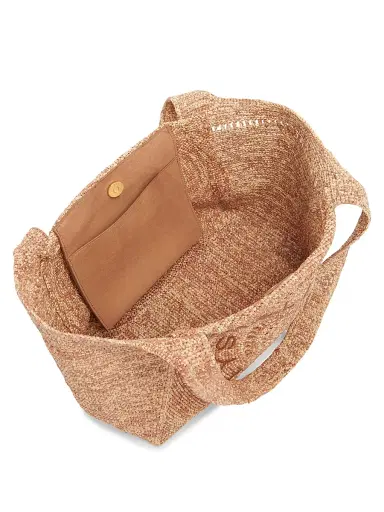 Stella McCartney Women's Salt & Pepper Crocheted Raffia Tote Bag - Natural Teak | Thumbnail 3 Stella McCartney Women's Salt & Pepper Crocheted Raffia Tote Bag - Natural Teak | Thumbnail 3