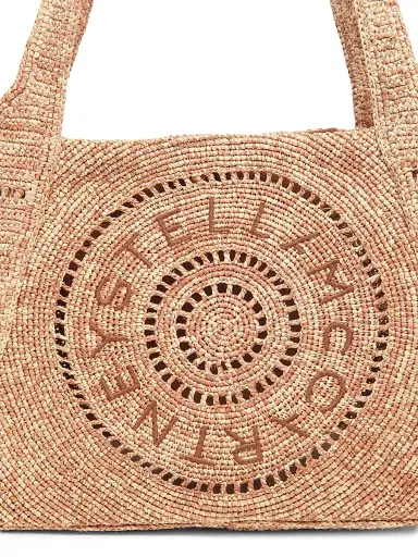 Stella McCartney Women's Salt & Pepper Crocheted Raffia Tote Bag - Natural Teak | Thumbnail 5 Stella McCartney Women's Salt & Pepper Crocheted Raffia Tote Bag - Natural Teak | Thumbnail 5