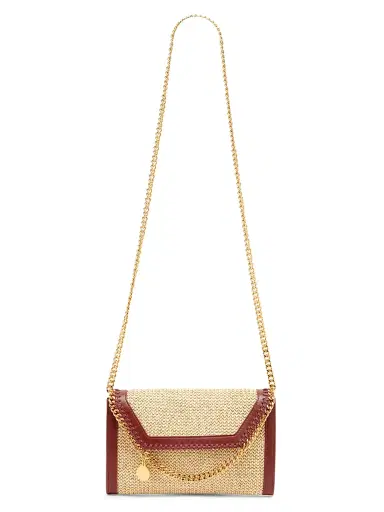Stella McCartney Women's Falabella Chain-Trimmed Raffia Wallet - Natural Cherry | Thumbnail 7 Stella McCartney Women's Falabella Chain-Trimmed Raffia Wallet - Natural Cherry | Thumbnail 7