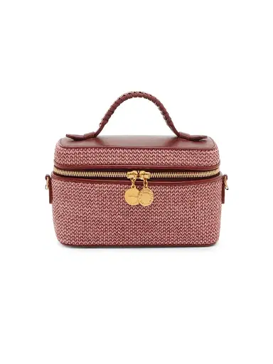 Stella McCartney Women's Falabella Raffia Vanity Case | Thumbnail 1 Stella McCartney Women's Falabella Raffia Vanity Case | Thumbnail 1
