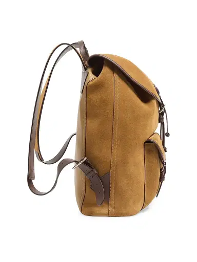 Valentino Garavani Men's Antibes Suede Backpack - Testa Di Moro | Thumbnail 4 Valentino Garavani Men's Antibes Suede Backpack - Testa Di Moro | Thumbnail 4