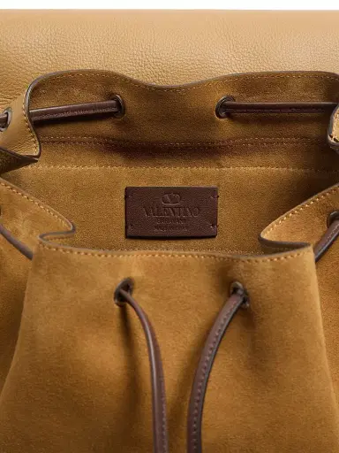 Valentino Garavani Men's Antibes Suede Backpack - Testa Di Moro | Thumbnail 5 Valentino Garavani Men's Antibes Suede Backpack - Testa Di Moro | Thumbnail 5
