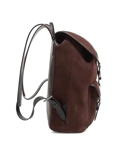 Valentino Garavani Men's Antibes Suede Backpack - Testa Di Moro | Thumbnail 9 Valentino Garavani Men's Antibes Suede Backpack - Testa Di Moro | Thumbnail 9