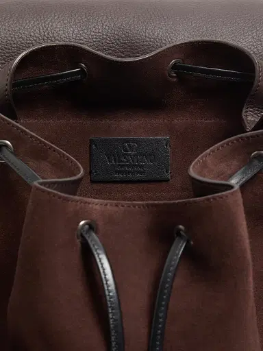 Valentino Garavani Men's Antibes Suede Backpack - Testa Di Moro | Thumbnail 10 Valentino Garavani Men's Antibes Suede Backpack - Testa Di Moro | Thumbnail 10