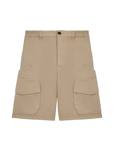 LOEWE Men's x Paula's Ibiza Washed Cotton Cargo Shorts - Sand | Thumbnail 1 LOEWE Men's x Paula's Ibiza Washed Cotton Cargo Shorts - Sand | Thumbnail 1