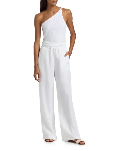 A.L.C. Women's Tyler Linen Wide-Leg Pants - Cream - Size XL | Thumbnail 2 A.L.C. Women's Tyler Linen Wide-Leg Pants - Cream - Size XL | Thumbnail 2