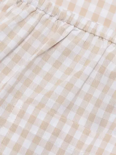 Simkhai Women's Gingham Drawstring Pants - Sand Gingham | Thumbnail 7 Simkhai Women's Gingham Drawstring Pants - Sand Gingham | Thumbnail 7