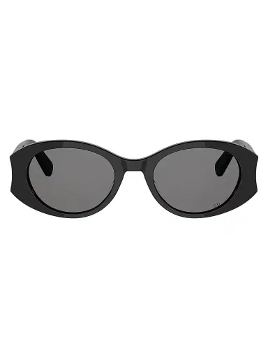 Dior Women's Glow B3I 51MM Tortoiseshell Oval Sunglasses - Shiny Black Smoke | Thumbnail 2 Dior Women's Glow B3I 51MM Tortoiseshell Oval Sunglasses - Shiny Black Smoke | Thumbnail 2