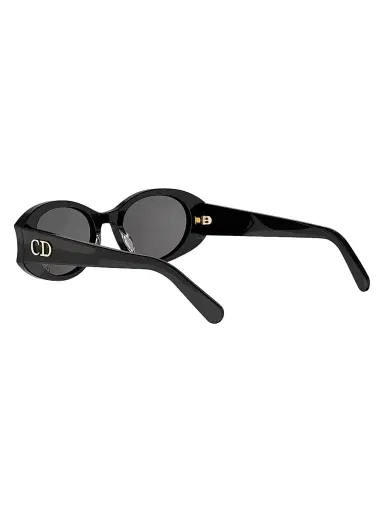 Dior Women's Glow B3I 51MM Tortoiseshell Oval Sunglasses - Shiny Black Smoke | Thumbnail 4 Dior Women's Glow B3I 51MM Tortoiseshell Oval Sunglasses - Shiny Black Smoke | Thumbnail 4
