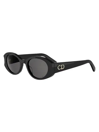 Dior Women's Glow B3I 51MM Tortoiseshell Oval Sunglasses - Shiny Black Smoke | Thumbnail 1 Dior Women's Glow B3I 51MM Tortoiseshell Oval Sunglasses - Shiny Black Smoke | Thumbnail 1