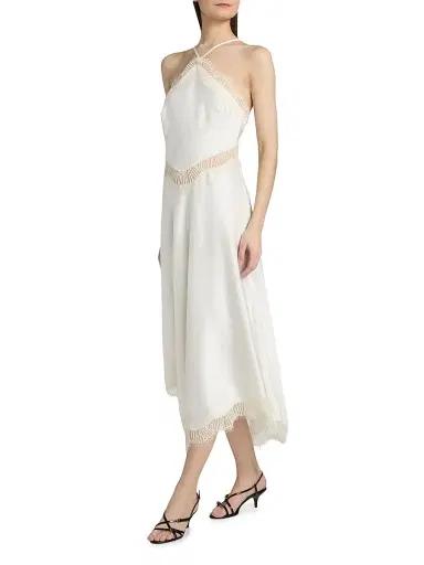 A.L.C. Women's Lucia Satin Midi-Slipdress - Pearl White - Size 14 | Thumbnail 4 A.L.C. Women's Lucia Satin Midi-Slipdress - Pearl White - Size 14 | Thumbnail 4