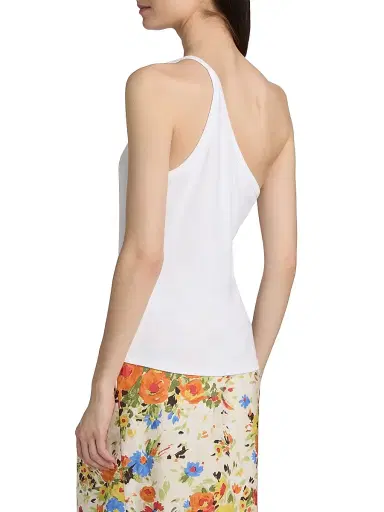 A.L.C. Women's Marlee One-Shoulder Cotton Tank - White - Size XL | Thumbnail 5 A.L.C. Women's Marlee One-Shoulder Cotton Tank - White - Size XL | Thumbnail 5