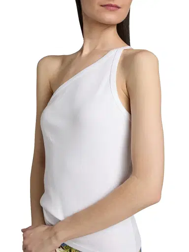 A.L.C. Women's Marlee One-Shoulder Cotton Tank - White - Size XL | Thumbnail 6 A.L.C. Women's Marlee One-Shoulder Cotton Tank - White - Size XL | Thumbnail 6
