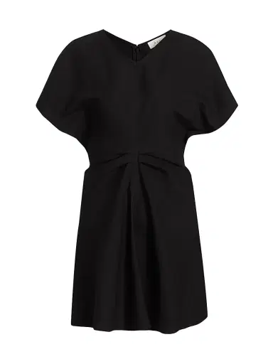 A.L.C. Women's Leni Linen-Blend Minidress - Black - Size 14 | Thumbnail 1 A.L.C. Women's Leni Linen-Blend Minidress - Black - Size 14 | Thumbnail 1
