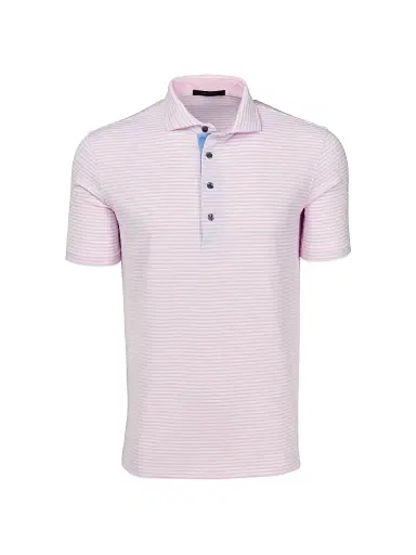Greyson Men's Quogue Striped Polo Shirt - Sunrise Arctic | Thumbnail 1 Greyson Men's Quogue Striped Polo Shirt - Sunrise Arctic | Thumbnail 1