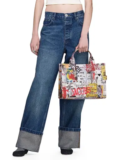 Marc Jacobs Women's The Pop Americana Canvas Tote Bag - White Multi | Thumbnail 3 Marc Jacobs Women's The Pop Americana Canvas Tote Bag - White Multi | Thumbnail 3