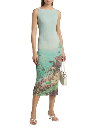 Staud Women's Bryn Printed Body-Con Midi-Dress - Endless Summer - Size XL | Thumbnail 2 Staud Women's Bryn Printed Body-Con Midi-Dress - Endless Summer - Size XL | Thumbnail 2