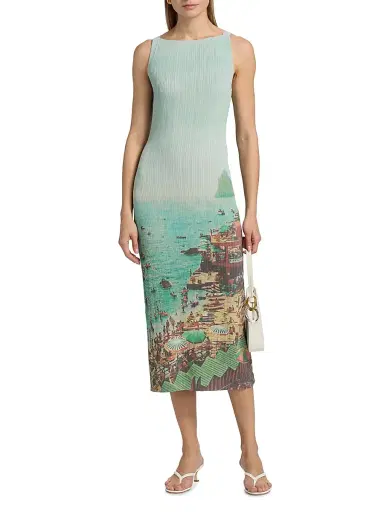 Staud Women's Bryn Printed Body-Con Midi-Dress - Endless Summer - Size XL | Thumbnail 3 Staud Women's Bryn Printed Body-Con Midi-Dress - Endless Summer - Size XL | Thumbnail 3