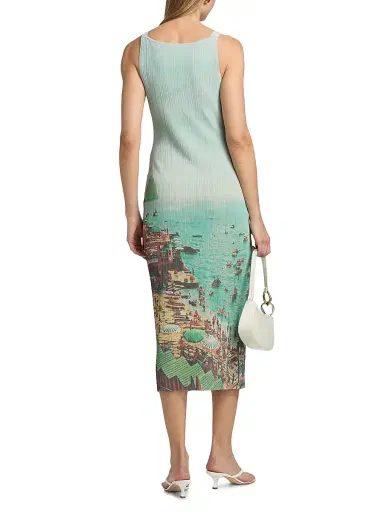Staud Women's Bryn Printed Body-Con Midi-Dress - Endless Summer - Size XL | Thumbnail 5 Staud Women's Bryn Printed Body-Con Midi-Dress - Endless Summer - Size XL | Thumbnail 5