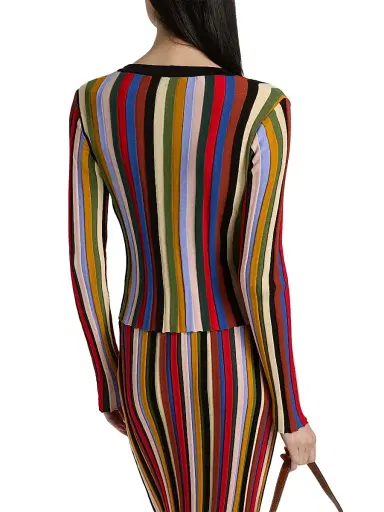 Staud Women's Ezra Striped Cardigan | Thumbnail 5 Staud Women's Ezra Striped Cardigan | Thumbnail 5