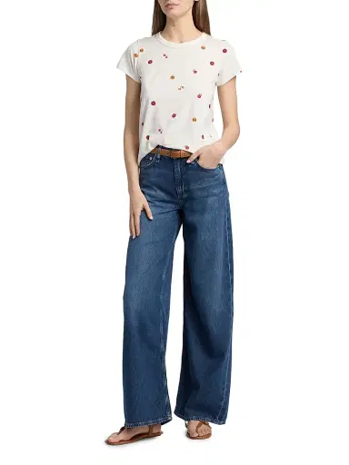 rag & bone Women's Baby Tomato Pima Cotton Jersey T-Shirt - Ecru | Thumbnail 2 rag & bone Women's Baby Tomato Pima Cotton Jersey T-Shirt - Ecru | Thumbnail 2