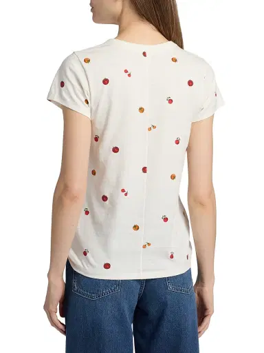 rag & bone Women's Baby Tomato Pima Cotton Jersey T-Shirt - Ecru | Thumbnail 5 rag & bone Women's Baby Tomato Pima Cotton Jersey T-Shirt - Ecru | Thumbnail 5