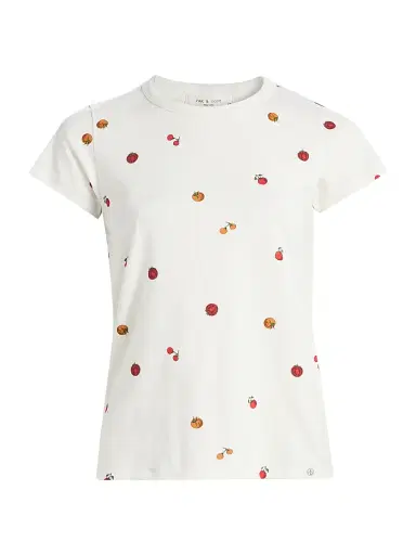 rag & bone Women's Baby Tomato Pima Cotton Jersey T-Shirt - Ecru | Thumbnail 1 rag & bone Women's Baby Tomato Pima Cotton Jersey T-Shirt - Ecru | Thumbnail 1
