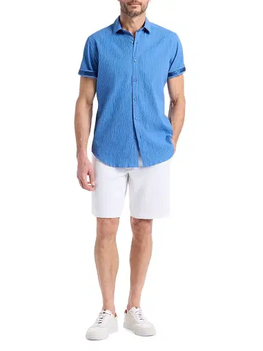 Robert Graham Men's Thresher Seersucker Short-Sleeve Shirt | Thumbnail 2 Robert Graham Men's Thresher Seersucker Short-Sleeve Shirt | Thumbnail 2