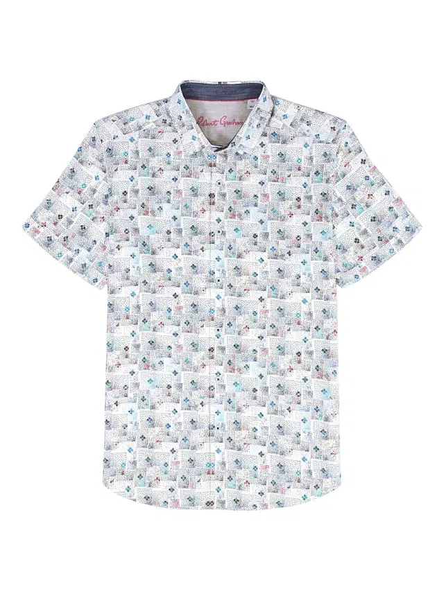 Men's Embarcadero Geometric Cotton Short-Sleeve Shirt Men's Embarcadero Geometric Cotton Short-Sleeve Shirt