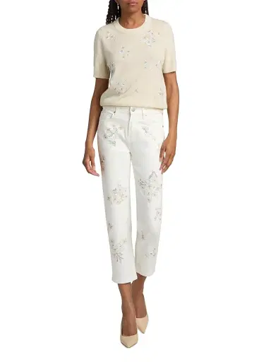Libertine Women's Porcelain Garden Boyfriend Jeans - White - Size Large | Thumbnail 2 Libertine Women's Porcelain Garden Boyfriend Jeans - White - Size Large | Thumbnail 2