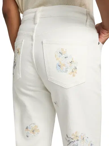 Libertine Women's Porcelain Garden Boyfriend Jeans - White - Size Large | Thumbnail 6 Libertine Women's Porcelain Garden Boyfriend Jeans - White - Size Large | Thumbnail 6