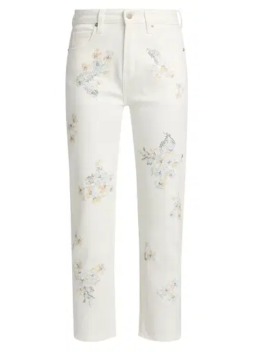 Libertine Women's Porcelain Garden Boyfriend Jeans - White - Size Large | Thumbnail 1 Libertine Women's Porcelain Garden Boyfriend Jeans - White - Size Large | Thumbnail 1