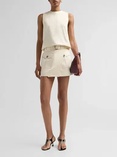 Proenza Schouler Women's Nerina Cotton Drill Top - Marzipan - Size 12 | Thumbnail 2 Proenza Schouler Women's Nerina Cotton Drill Top - Marzipan - Size 12 | Thumbnail 2