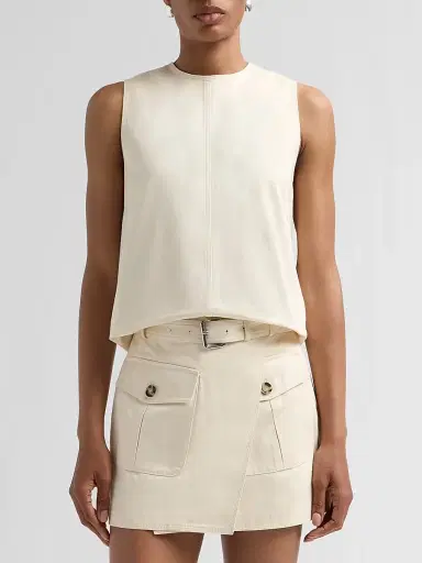 Proenza Schouler Women's Nerina Cotton Drill Top - Marzipan - Size 12 | Thumbnail 4 Proenza Schouler Women's Nerina Cotton Drill Top - Marzipan - Size 12 | Thumbnail 4