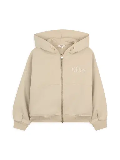 Chloé Little Girl's & Girl's Logo Zip-Front Hoodie - Light Lime | Thumbnail 1 Chloé Little Girl's & Girl's Logo Zip-Front Hoodie - Light Lime | Thumbnail 1