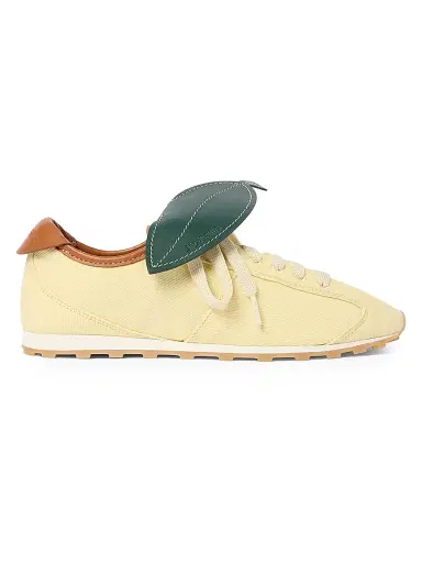 Jacquemus Women's Les Tennis Lemon Leather Low-Top Sneakers - Light Yellow | Thumbnail 1 Jacquemus Women's Les Tennis Lemon Leather Low-Top Sneakers - Light Yellow | Thumbnail 1
