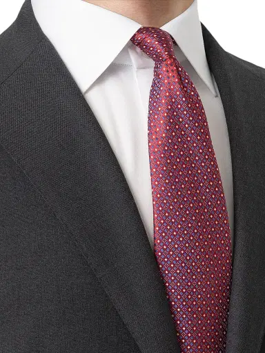 Eton Men's Micro-Geometric Silk Tie | Thumbnail 2 Eton Men's Micro-Geometric Silk Tie | Thumbnail 2