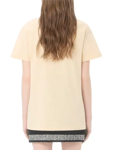 Valentino Garavani Women's Cotton Jersey T-Shirt with Panther Lady Print - Birch Black | Thumbnail 5 Valentino Garavani Women's Cotton Jersey T-Shirt with Panther Lady Print - Birch Black | Thumbnail 5