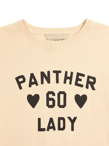Valentino Garavani Women's Cotton Jersey T-Shirt with Panther Lady Print - Birch Black | Thumbnail 7 Valentino Garavani Women's Cotton Jersey T-Shirt with Panther Lady Print - Birch Black | Thumbnail 7