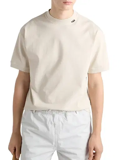 Prada Men's Short-Sleeved Cotton T-Shirt - Beige Khaki | Thumbnail 3 Prada Men's Short-Sleeved Cotton T-Shirt - Beige Khaki | Thumbnail 3