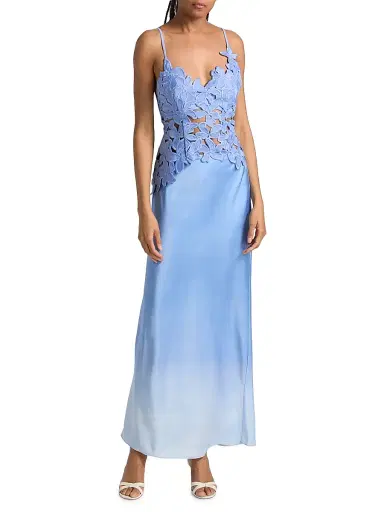 Significant Other Women's Sian Ombré Satin Maxi Skirt - Cornflower Mist - Size 12 | Thumbnail 2 Significant Other Women's Sian Ombré Satin Maxi Skirt - Cornflower Mist - Size 12 | Thumbnail 2