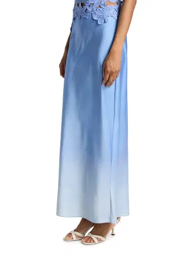 Significant Other Women's Sian Ombré Satin Maxi Skirt - Cornflower Mist - Size 12 | Thumbnail 4 Significant Other Women's Sian Ombré Satin Maxi Skirt - Cornflower Mist - Size 12 | Thumbnail 4