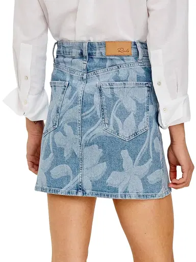 RAILS Women's Burbank Floral Denim Miniskirt - Floral Laser | Thumbnail 5 RAILS Women's Burbank Floral Denim Miniskirt - Floral Laser | Thumbnail 5